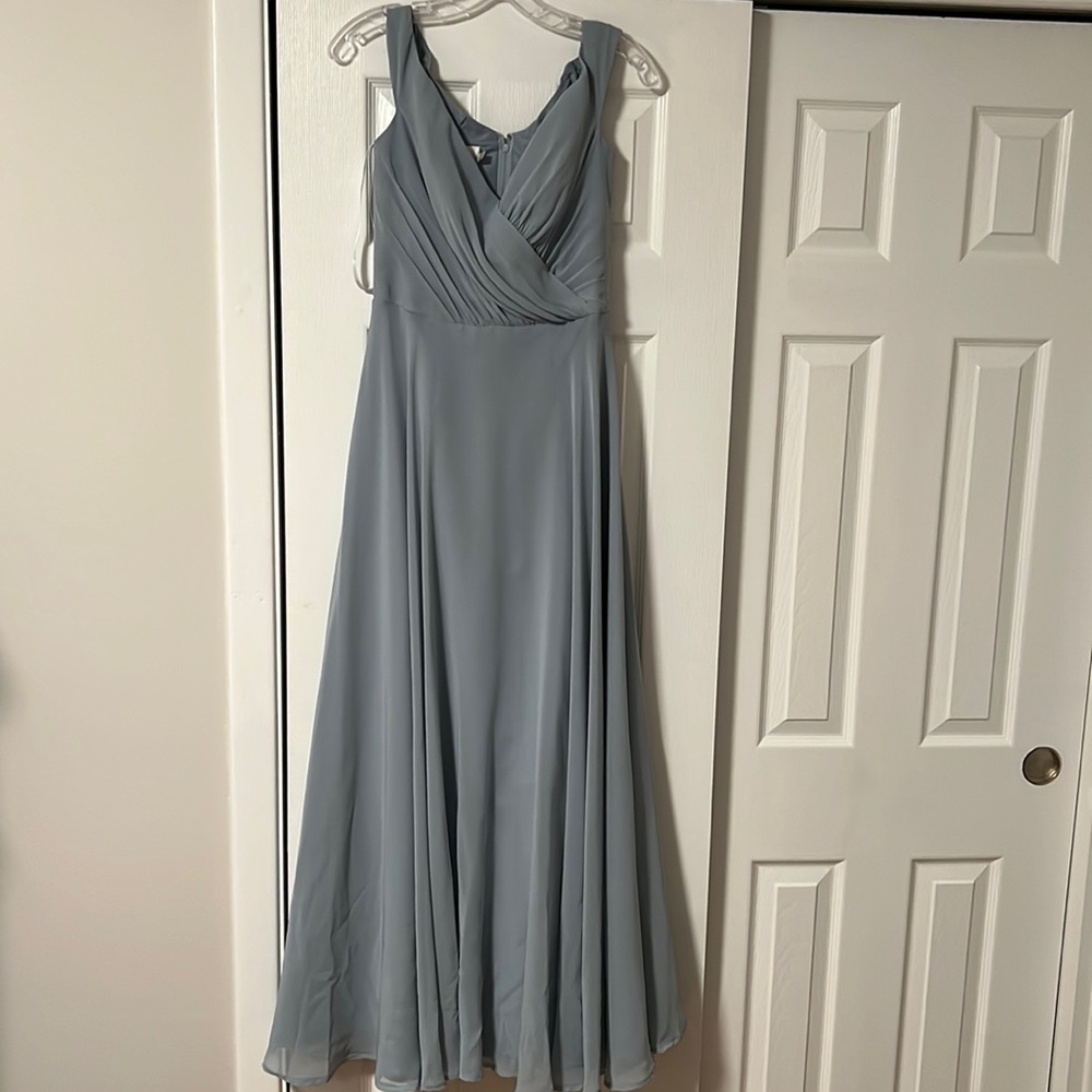 Dusty blue gown
